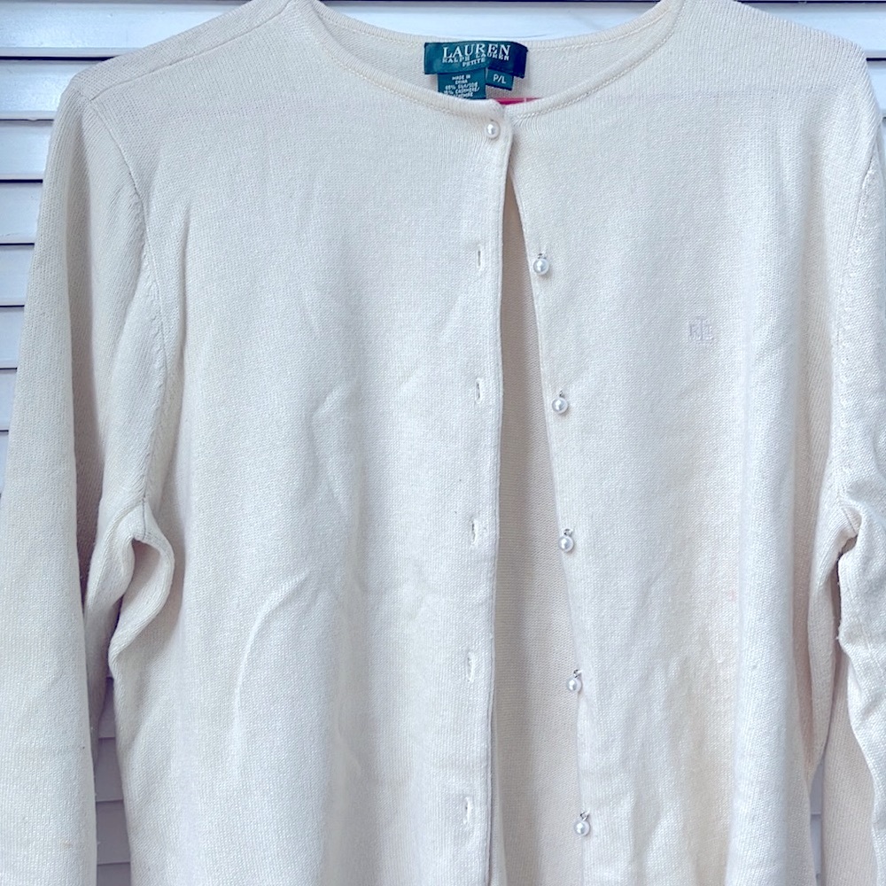 🎉2xHP🎉Lauren Silk and Cashmere Cardigan Sweater - Picture 3 of 7